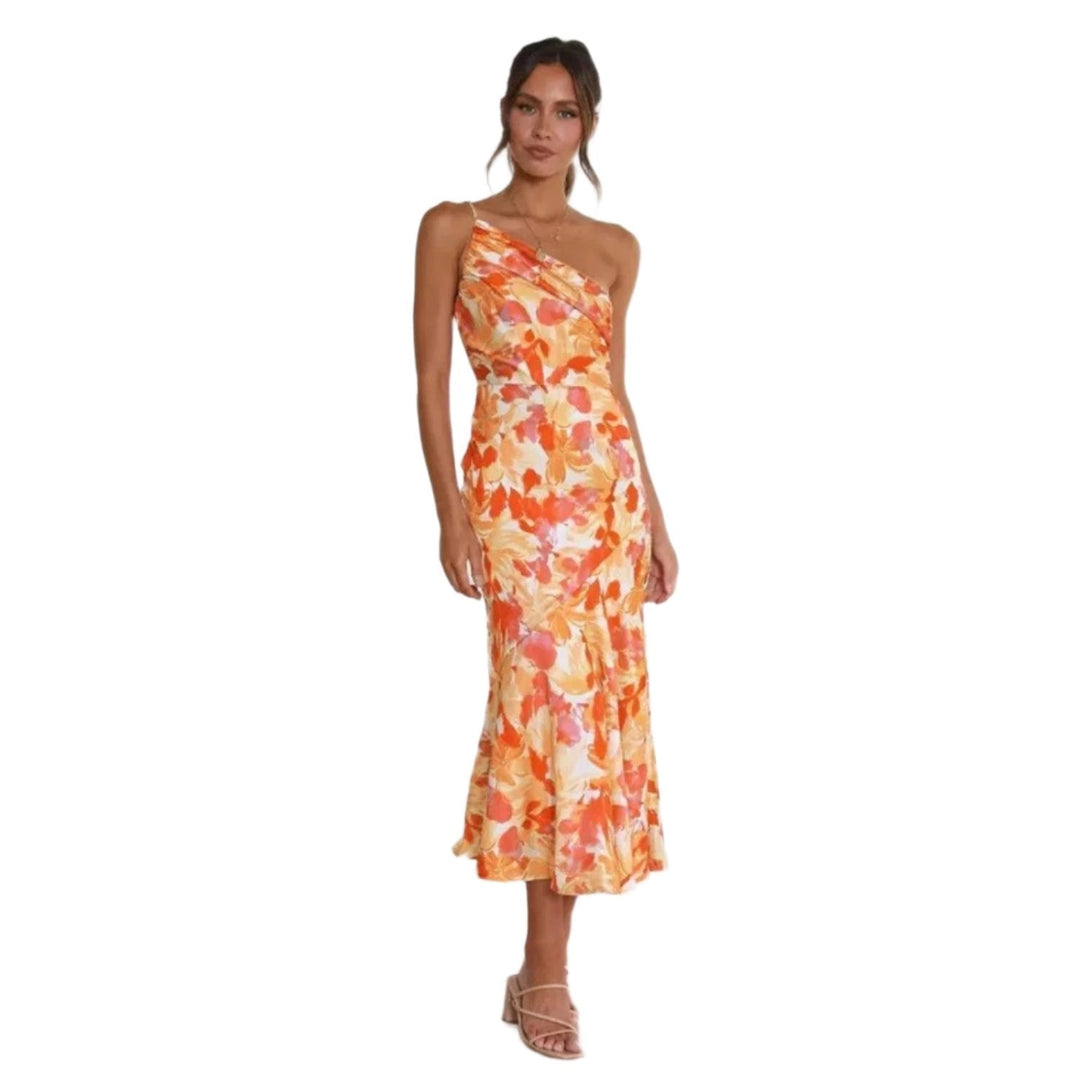 Harmony | Damenkleid Drapiertes One-Shoulder Midi