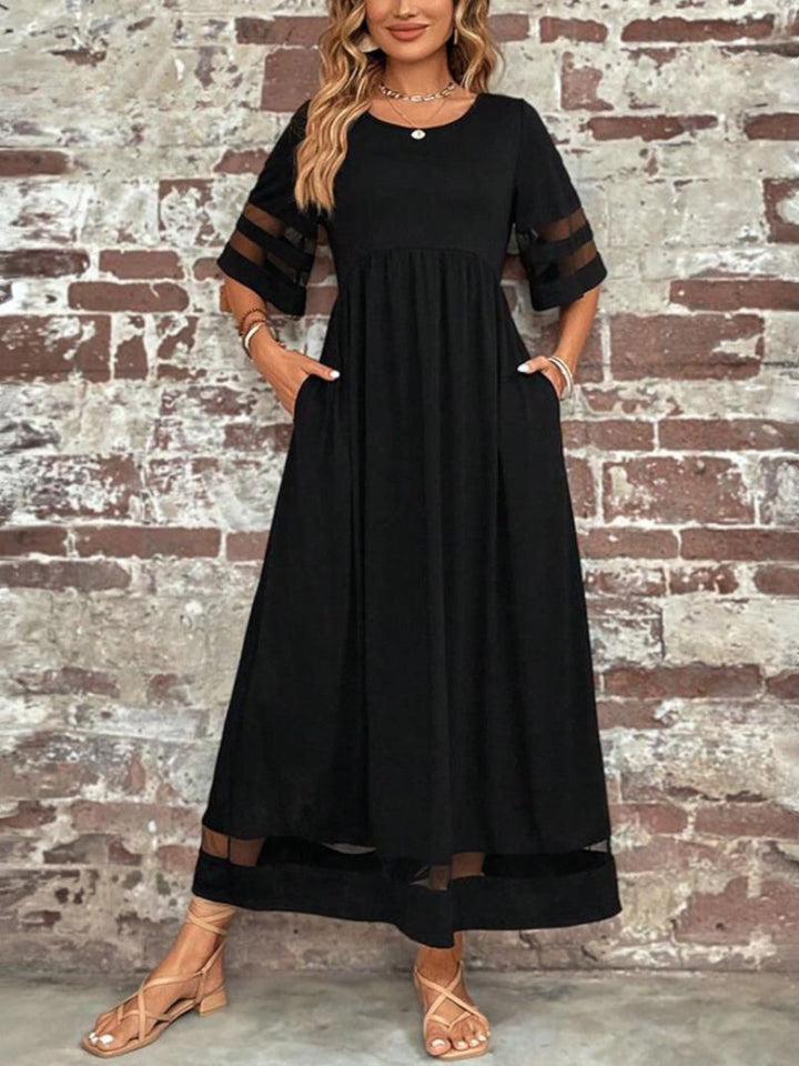 Florentia | Damen Kleid Rundhals Maxi