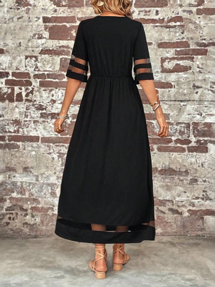 Florentia | Damen Kleid Rundhals Maxi