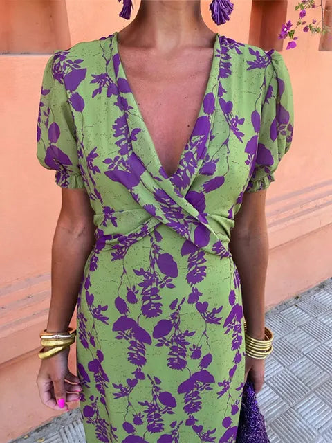 Angelique | Zeitlose Eleganz Blumen Kleid