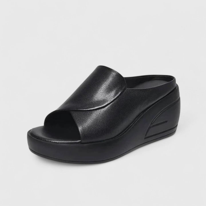 Mirella | Sandalen für Damen Plateau Offene Spitze Slip-On