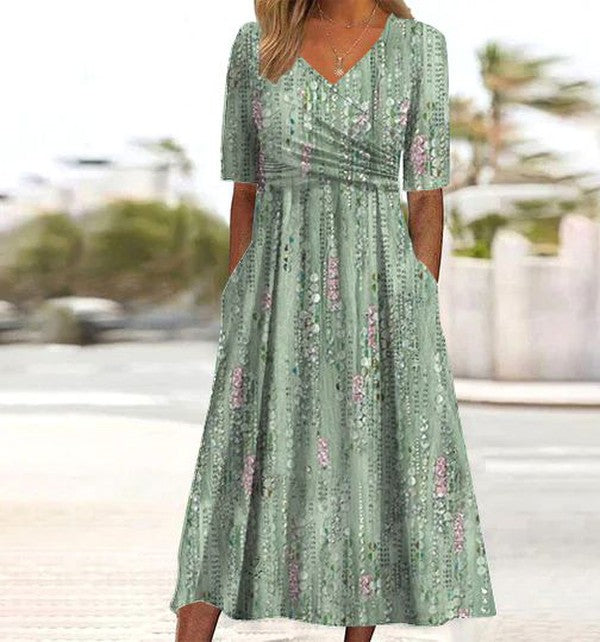 Annalisa | Damen Sommerkleid mit Ausgestelltem Midi-Rock