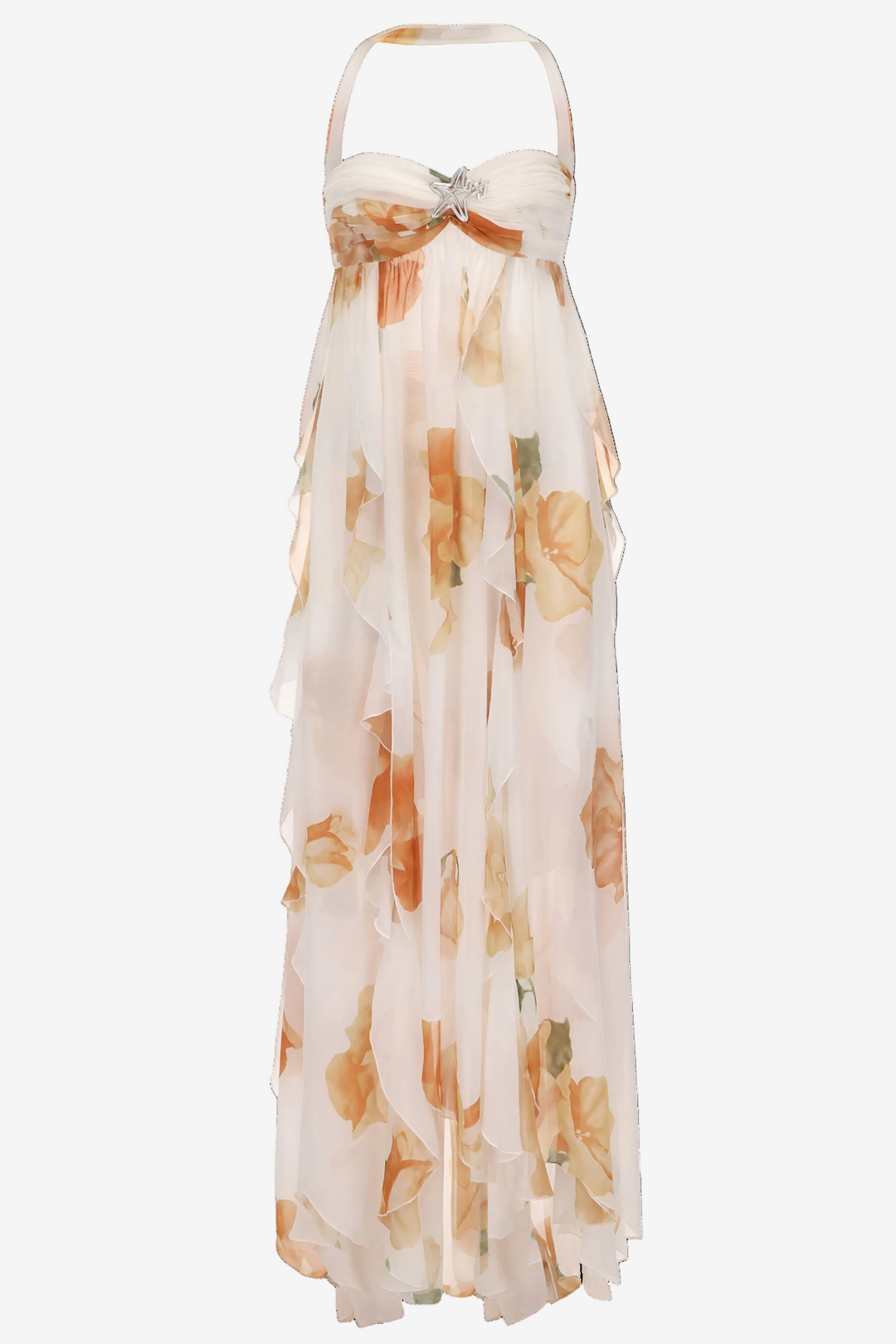 Anastasia | Damenkleid Halter Offener Rücken Maxi