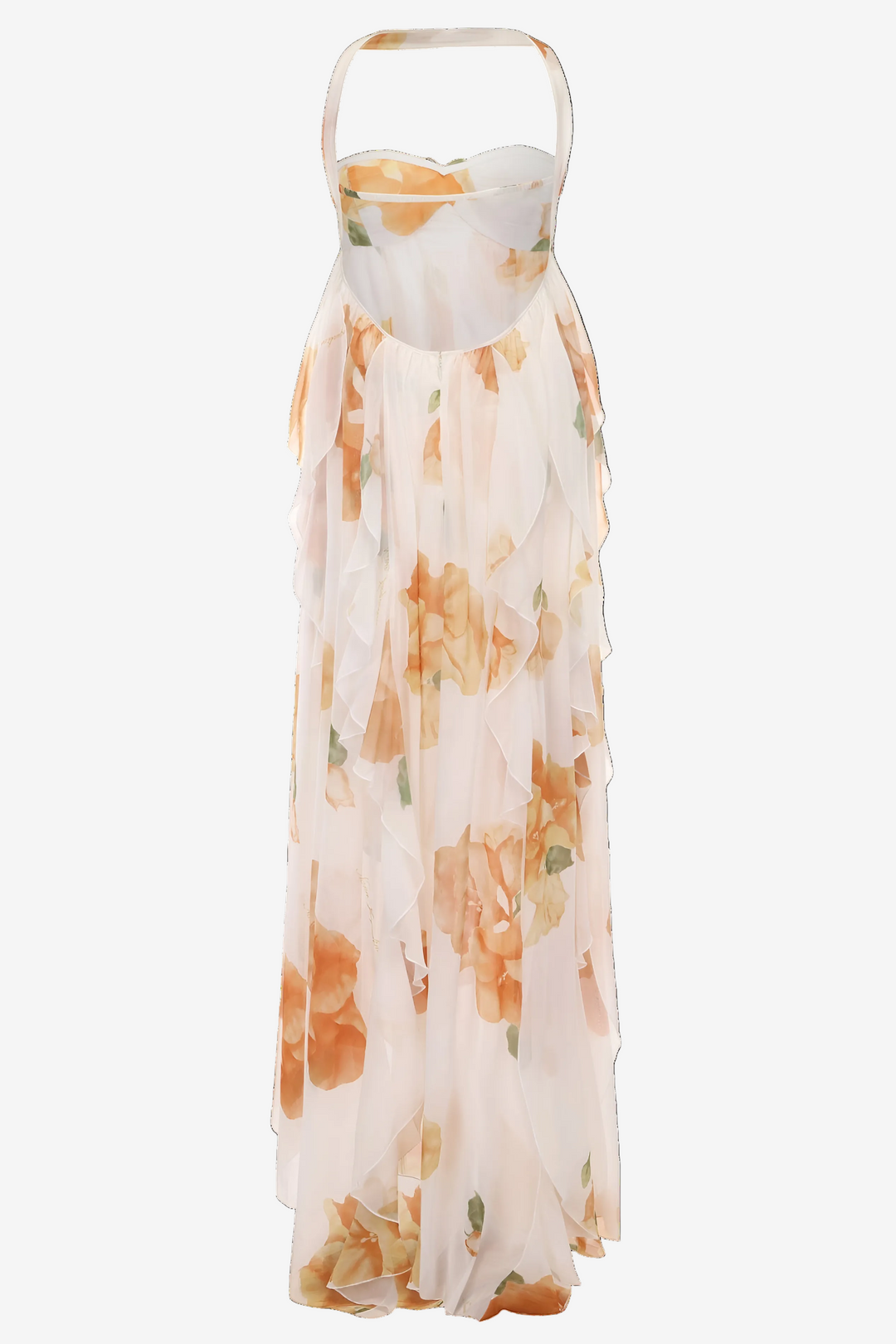 Anastasia | Damenkleid Halter Offener Rücken Maxi