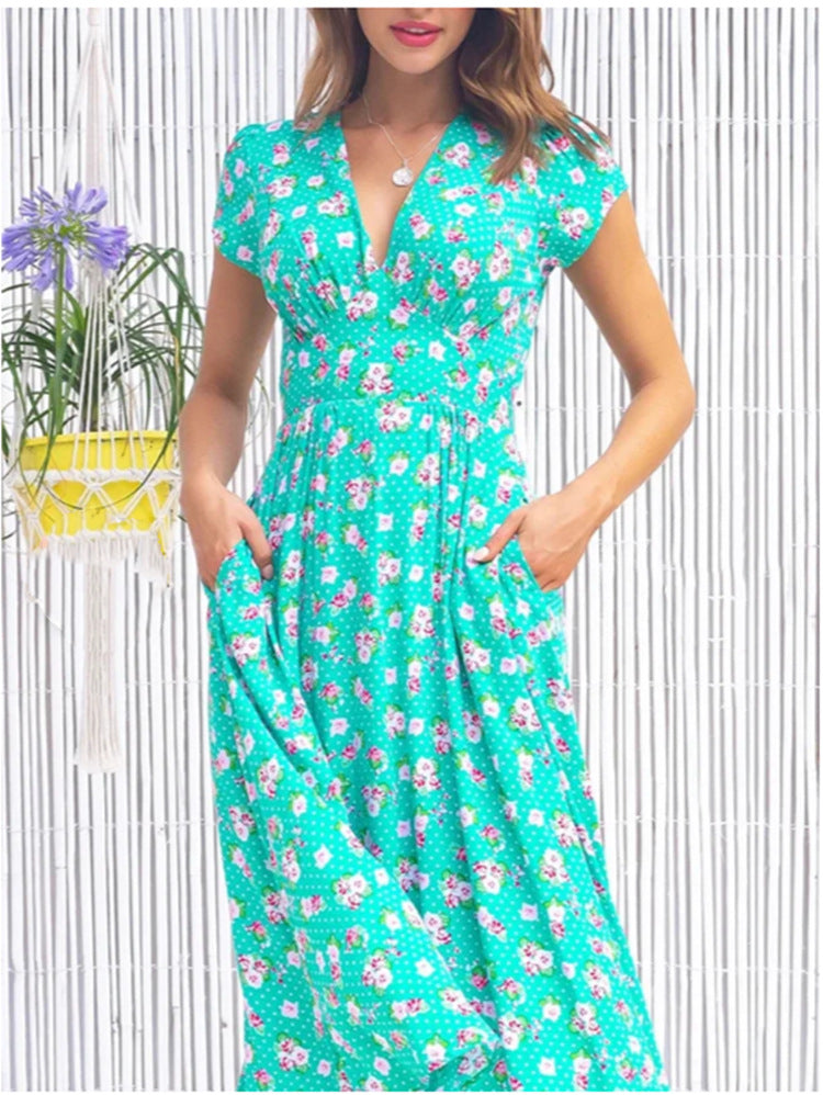 Liora | Elegante Blüte Blumen Kleid
