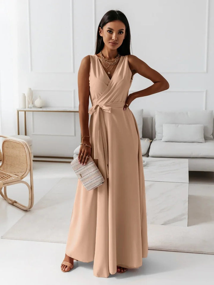 Francesca | Damen Hochzeitsgast Wickel-Maxi Kleid