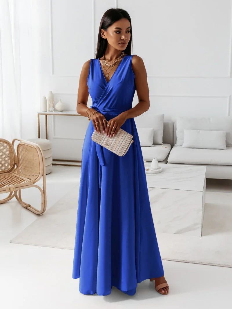 Francesca | Damen Hochzeitsgast Wickel-Maxi Kleid