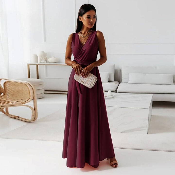Francesca | Damen Hochzeitsgast Wickel-Maxi Kleid