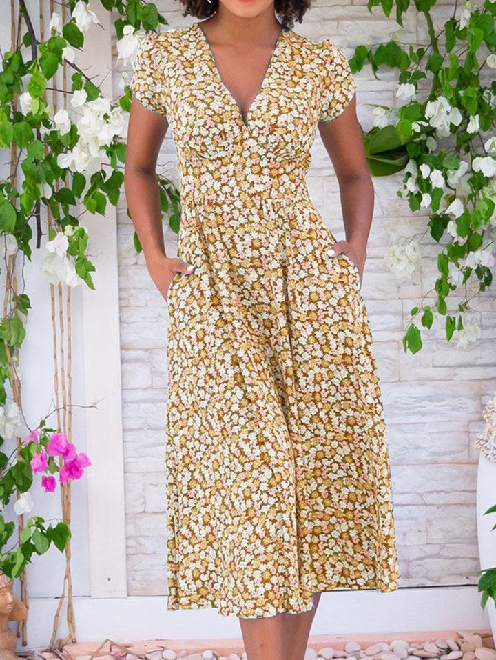 Liora | Elegante Blüte Blumen Kleid