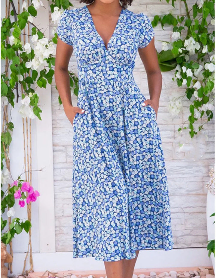 Liora | Elegante Blüte Blumen Kleid