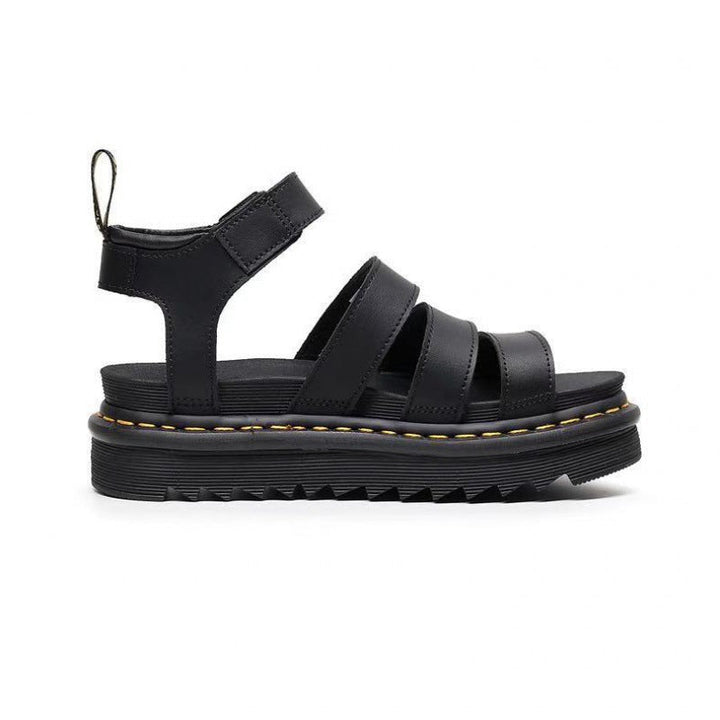 Irene | Sandalen für Damen Dreifach-Riemen Plateau Knöchelschnalle