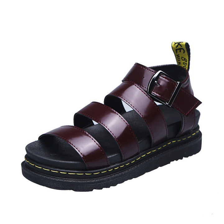 Irene | Sandalen für Damen Dreifach-Riemen Plateau Knöchelschnalle