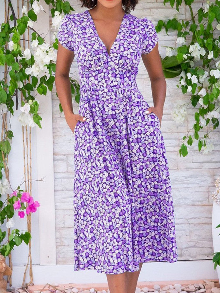 Liora | Elegante Blüte Blumen Kleid