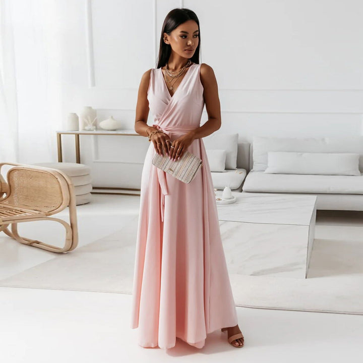 Francesca | Damen Hochzeitsgast Wickel-Maxi Kleid