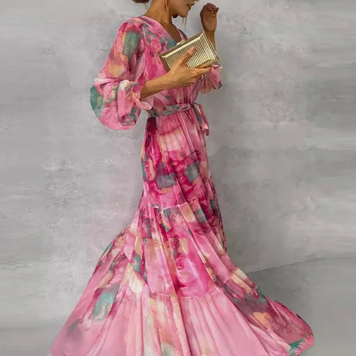 Georgina | Mühelose Anmut Blumen Kleid