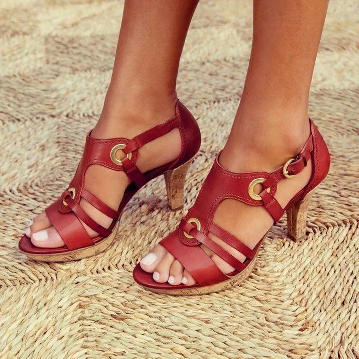 Carissa | Sandalen für Damen Strukturierter Knöchelriemen