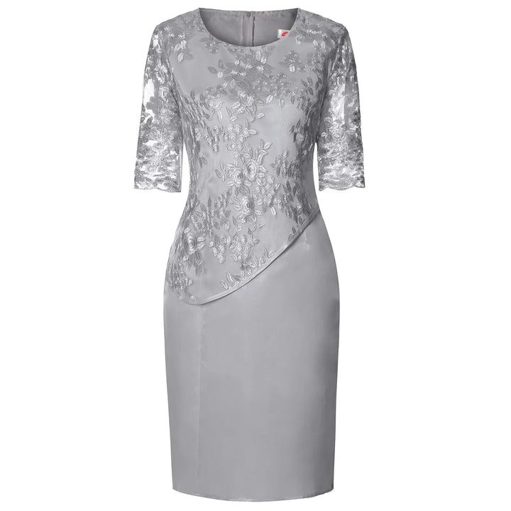 Arianna | Damenkleid Knielang Besticktes Overlay