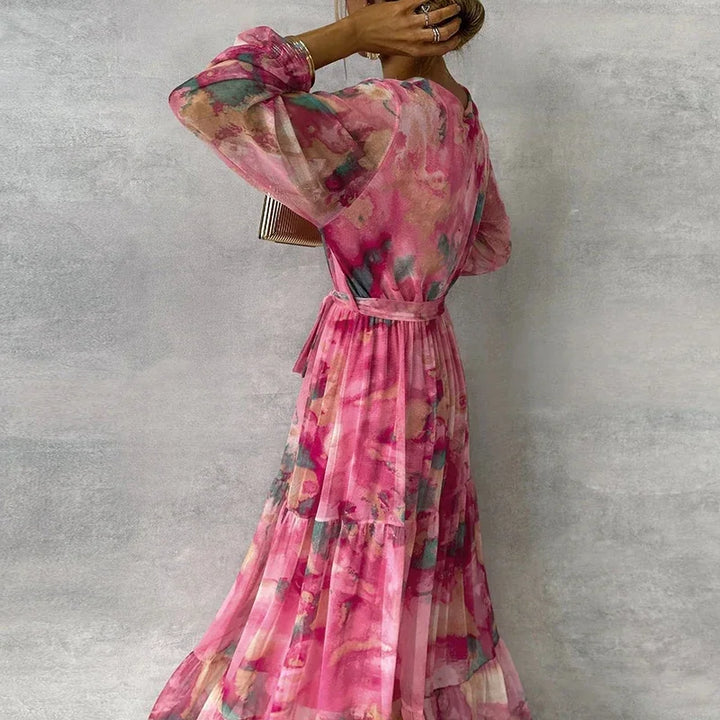 Georgina | Mühelose Anmut Blumen Kleid