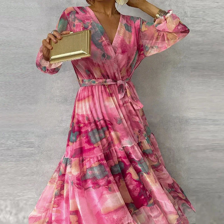Georgina | Mühelose Anmut Blumen Kleid