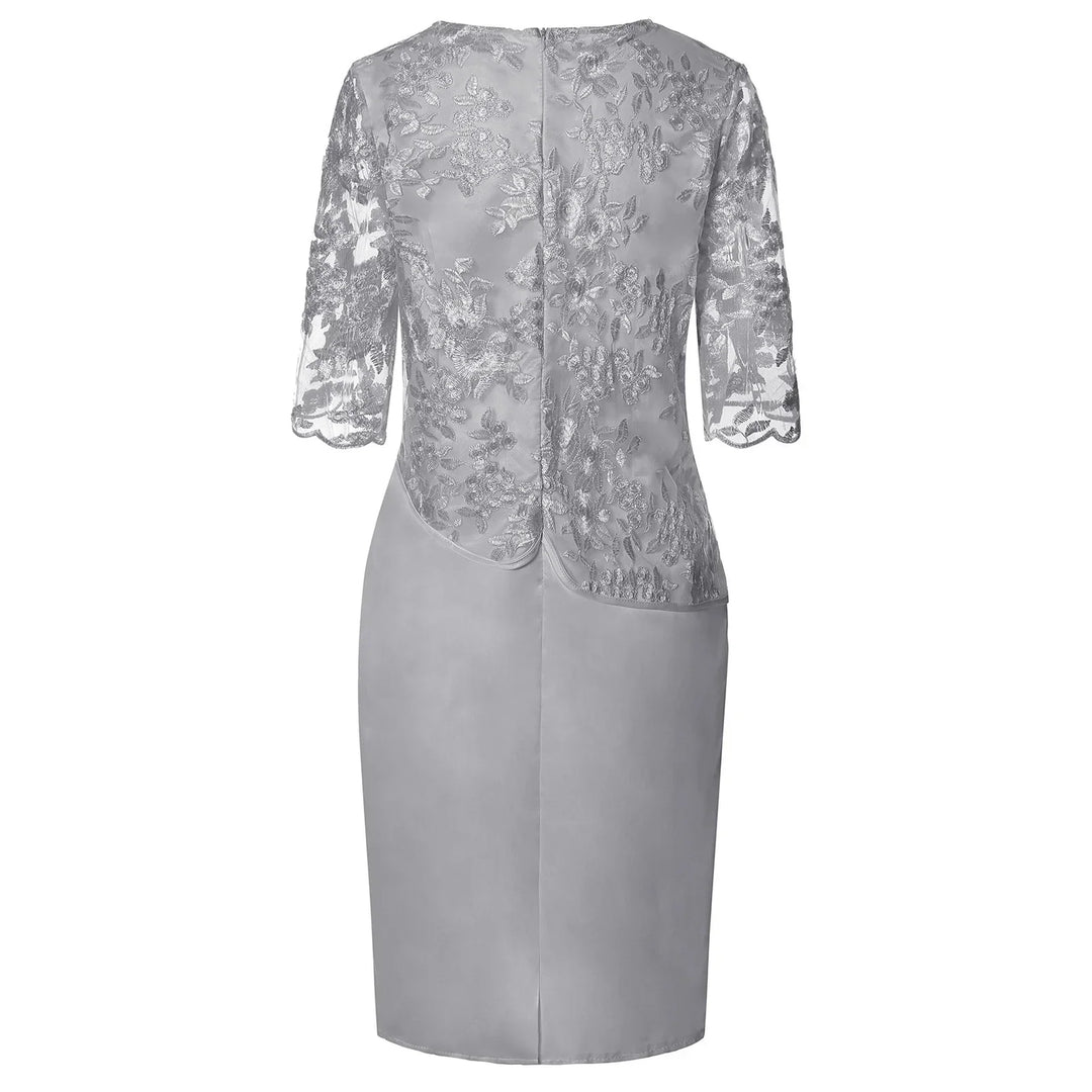 Arianna | Damenkleid Knielang Besticktes Overlay