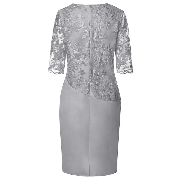 Arianna | Damenkleid Knielang Besticktes Overlay