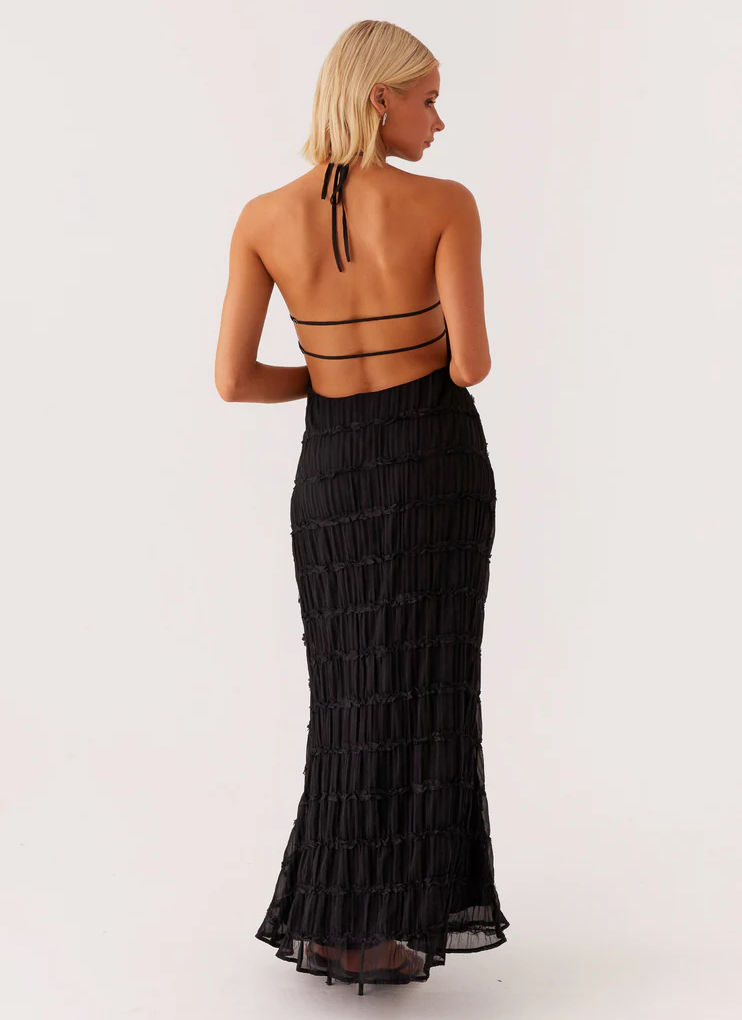 Nerissa | Damen Kleid Halter Maxi