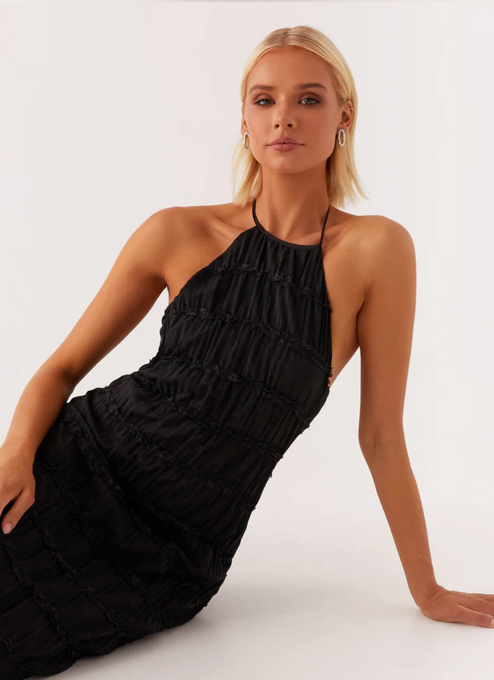 Nerissa | Damen Kleid Halter Maxi