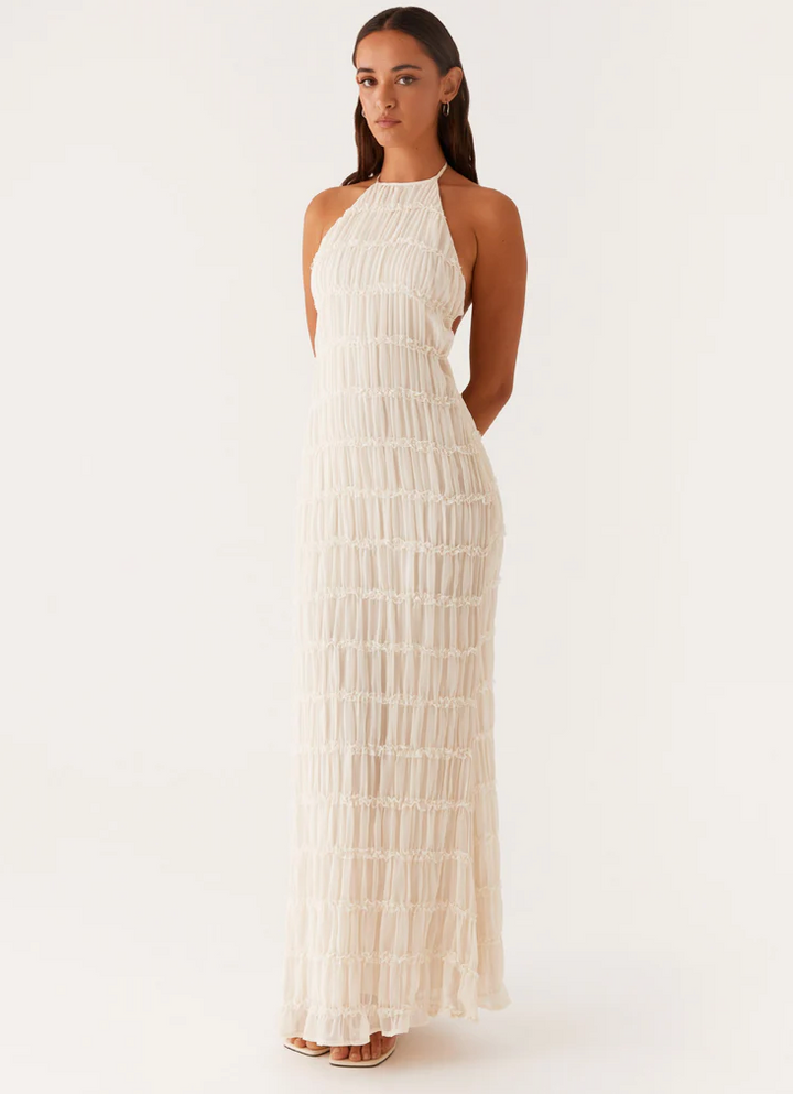 Nerissa | Damen Kleid Halter Maxi