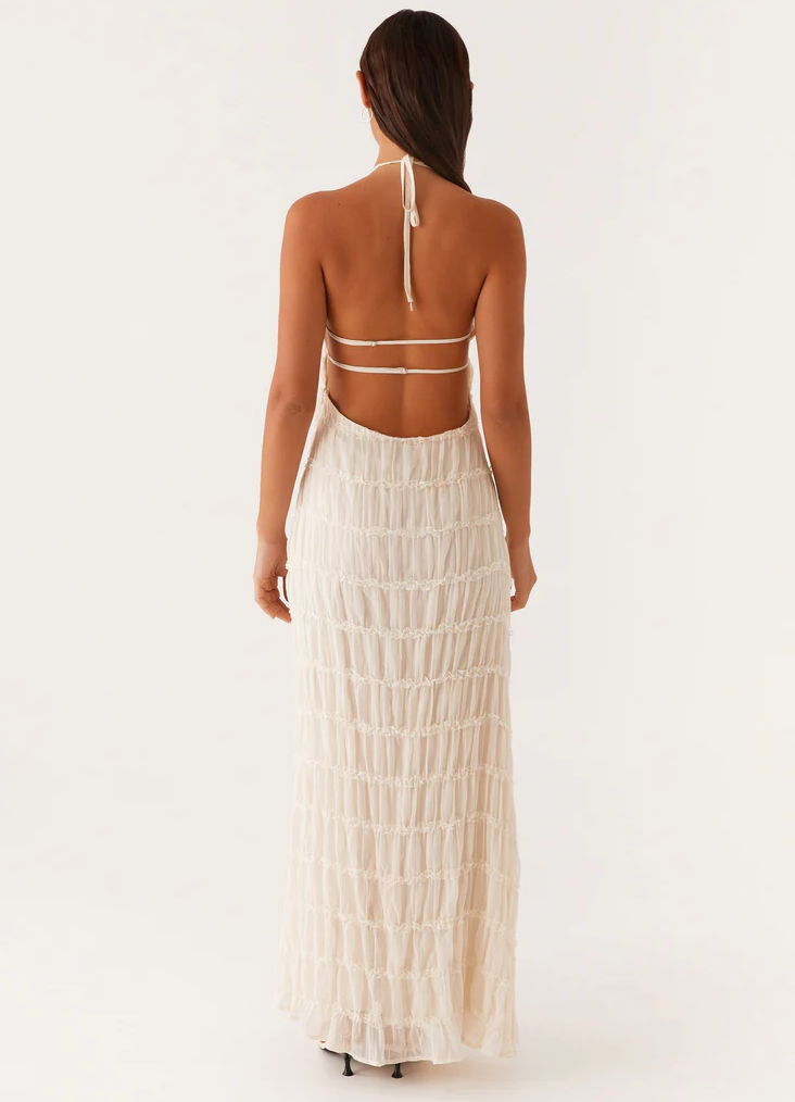 Nerissa | Damen Kleid Halter Maxi
