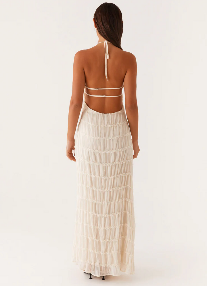 Nerissa | Damen Kleid Halter Maxi
