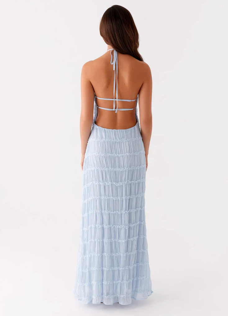 Nerissa | Damen Kleid Halter Maxi