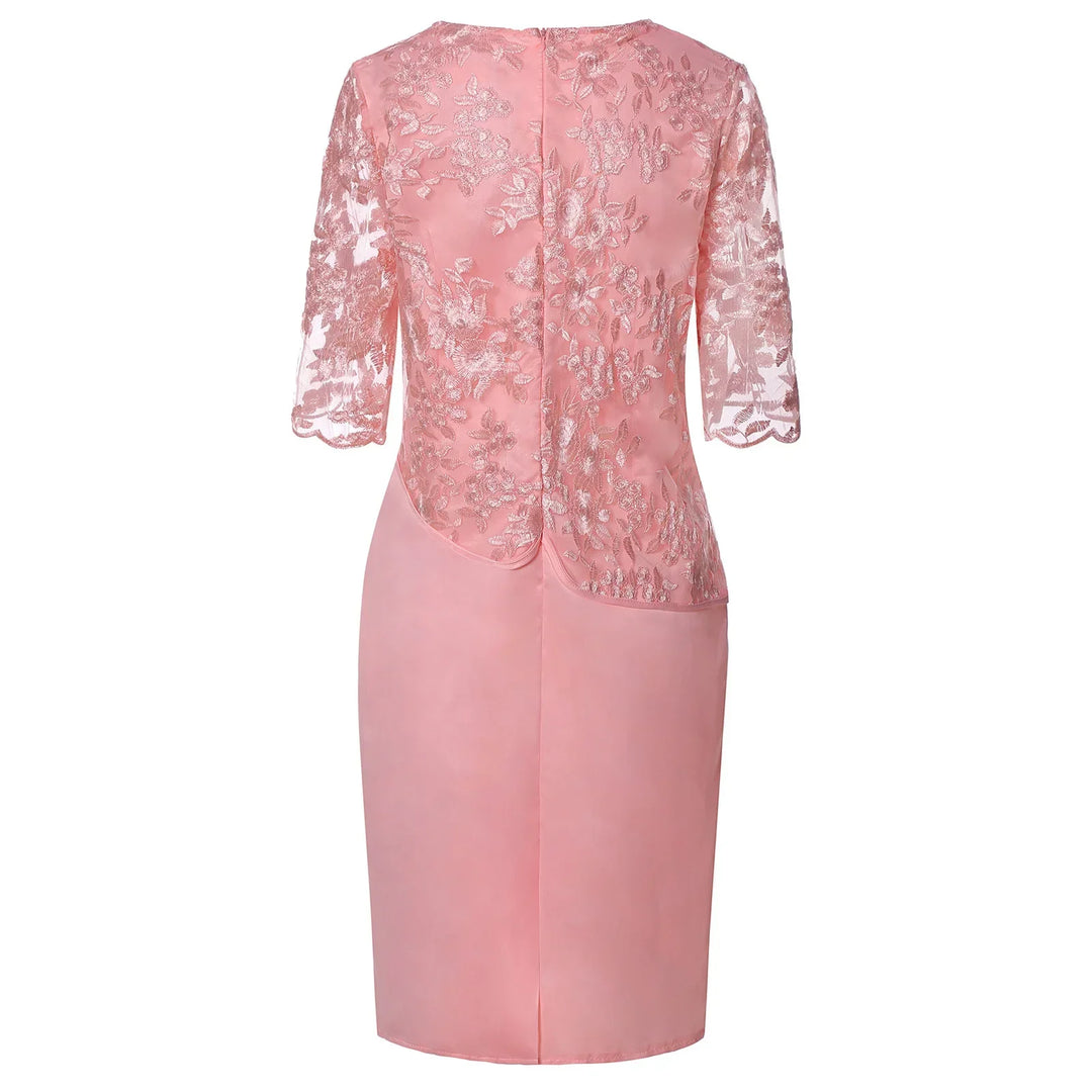 Arianna | Damenkleid Knielang Besticktes Overlay
