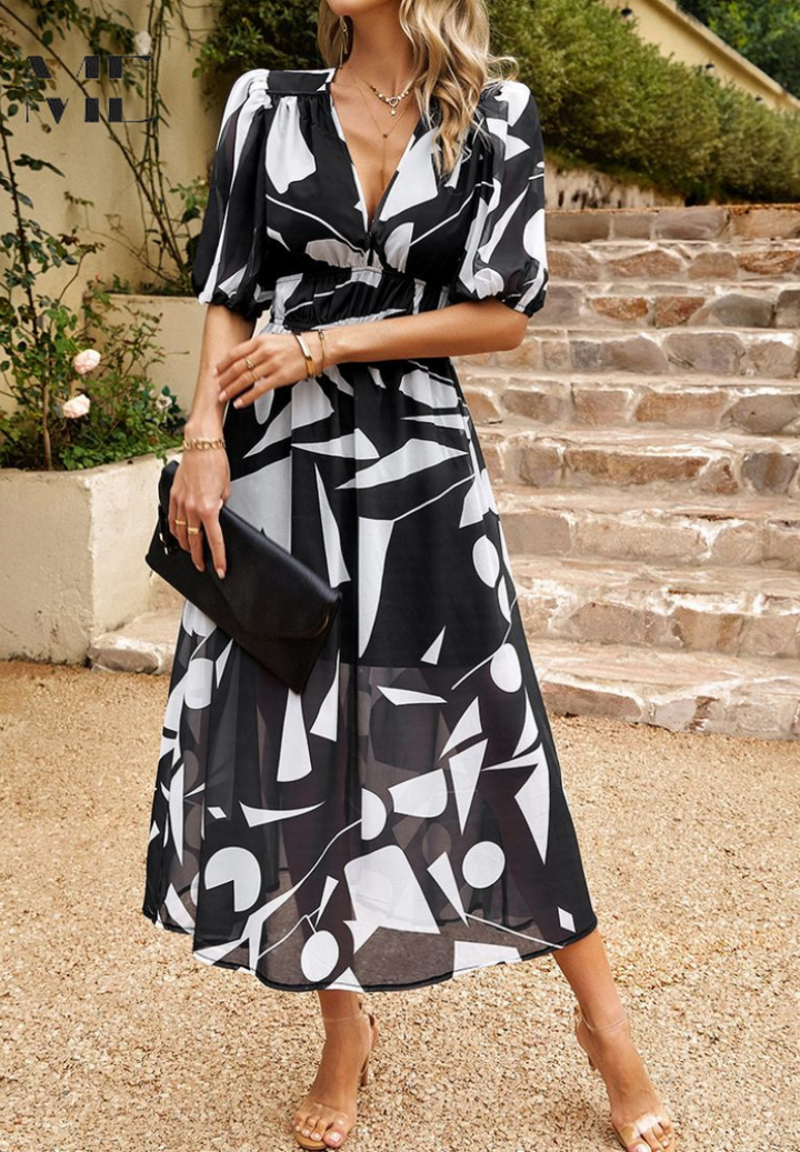 Selena | Damenkleid Floral Print Midi