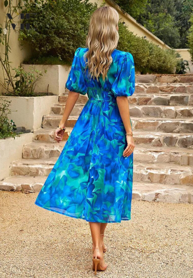 Selena | Damenkleid Floral Print Midi