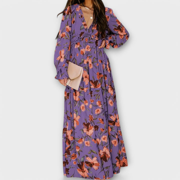 Amara | Romantisches Rüschen Blumen Kleid