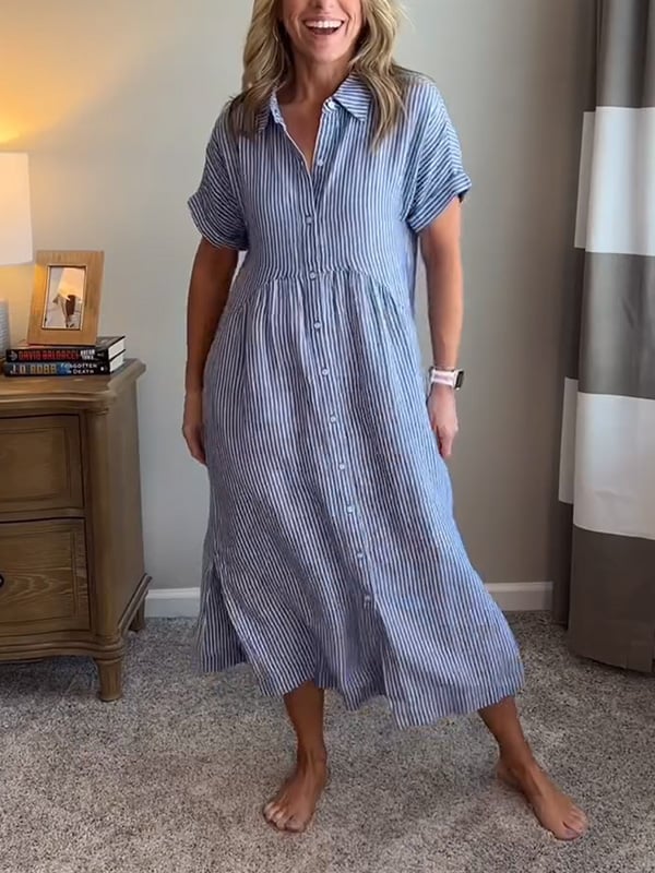 Layla | Gestreiftes Leichtigkeit Sommer Kleid