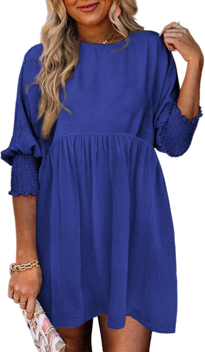 Violetta | Damen Sommerkleid mit Gesmokten Ärmeln Mini