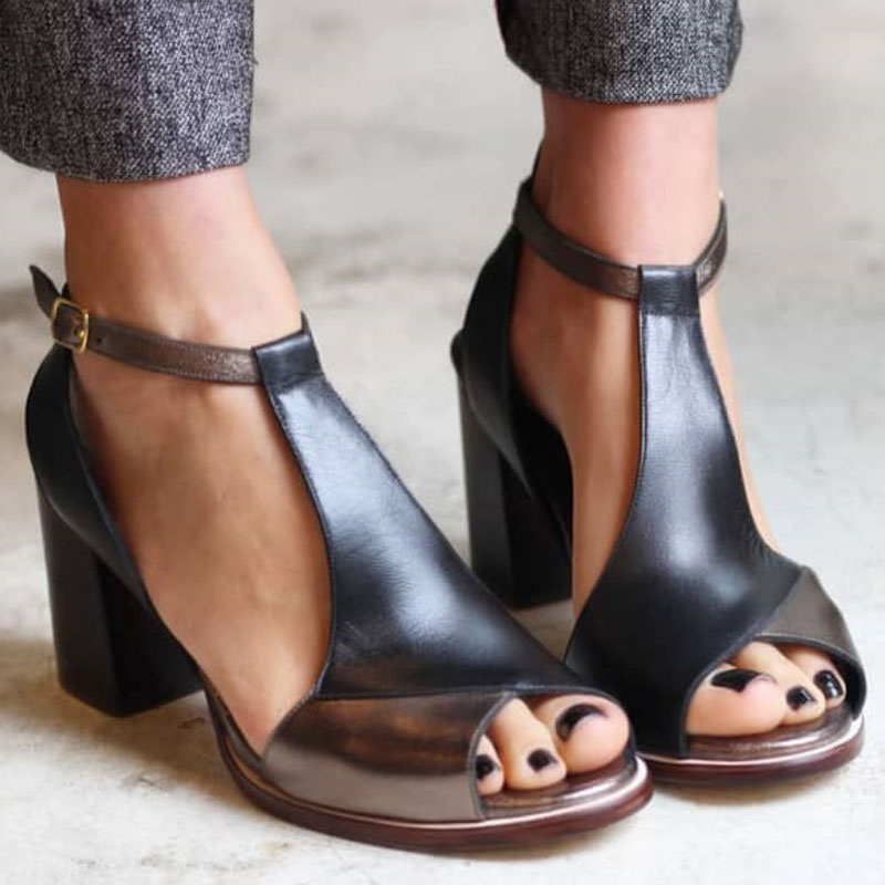 Selene | Sandalen für Damen Blockabsatz
