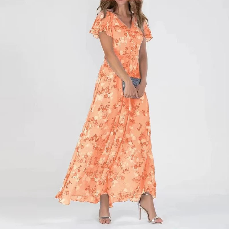 Valentiana | Damen Sommer Glamouröses Kleid