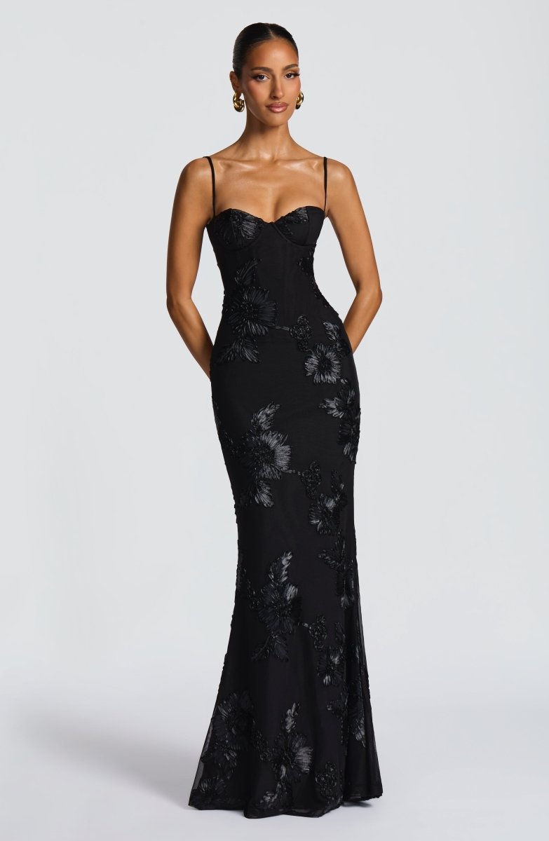 Olivia | Romantisches Spitzen Maxi Kleid