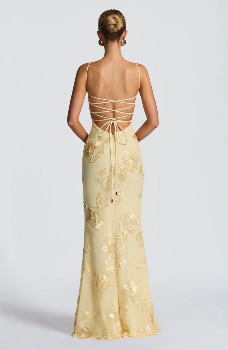 Olivia | Romantisches Spitzen Maxi Kleid