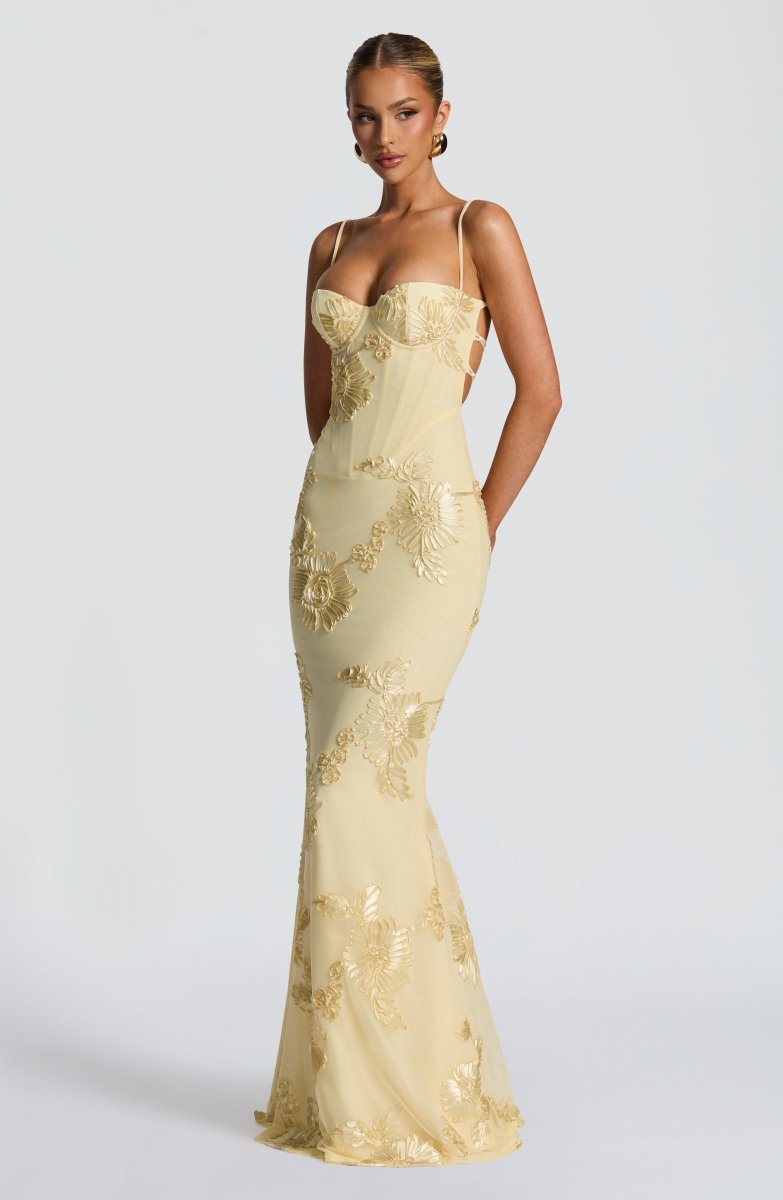 Olivia | Romantisches Spitzen Maxi Kleid