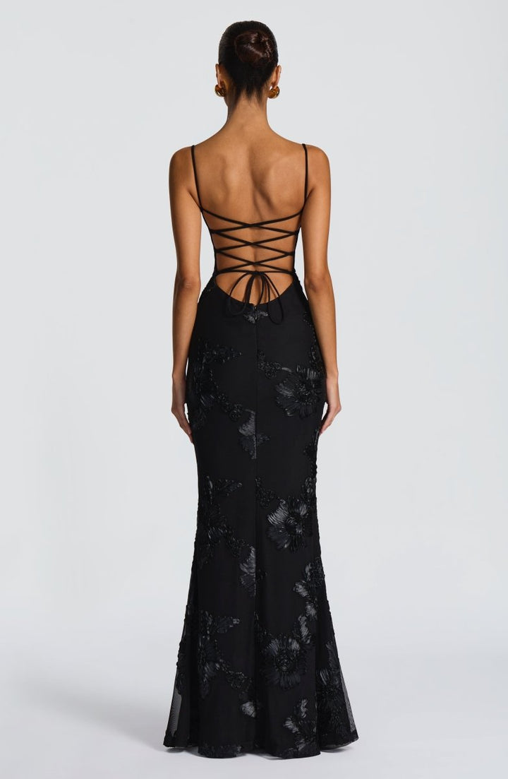 Olivia | Romantisches Spitzen Maxi Kleid