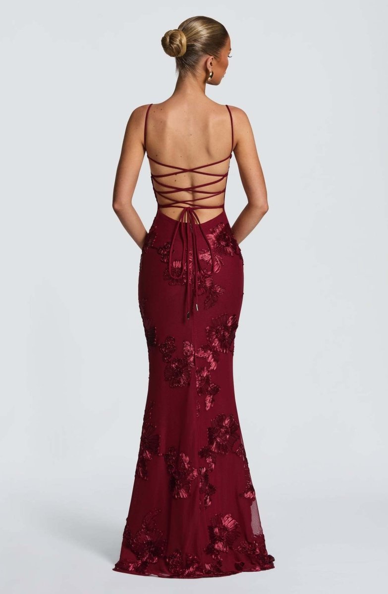Olivia | Romantisches Spitzen Maxi Kleid