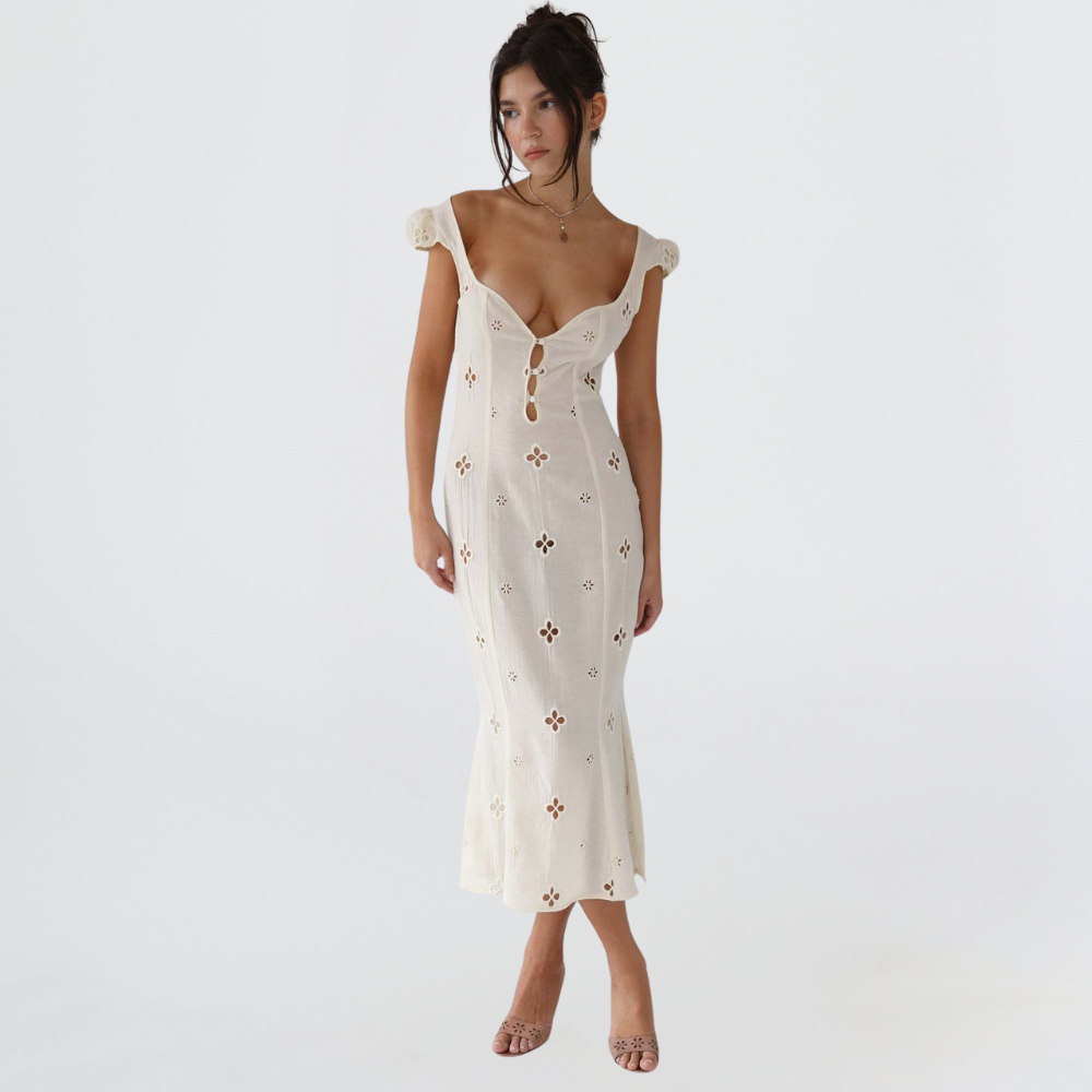 Amalia | Damen Hochzeitsgast Midi Kleid