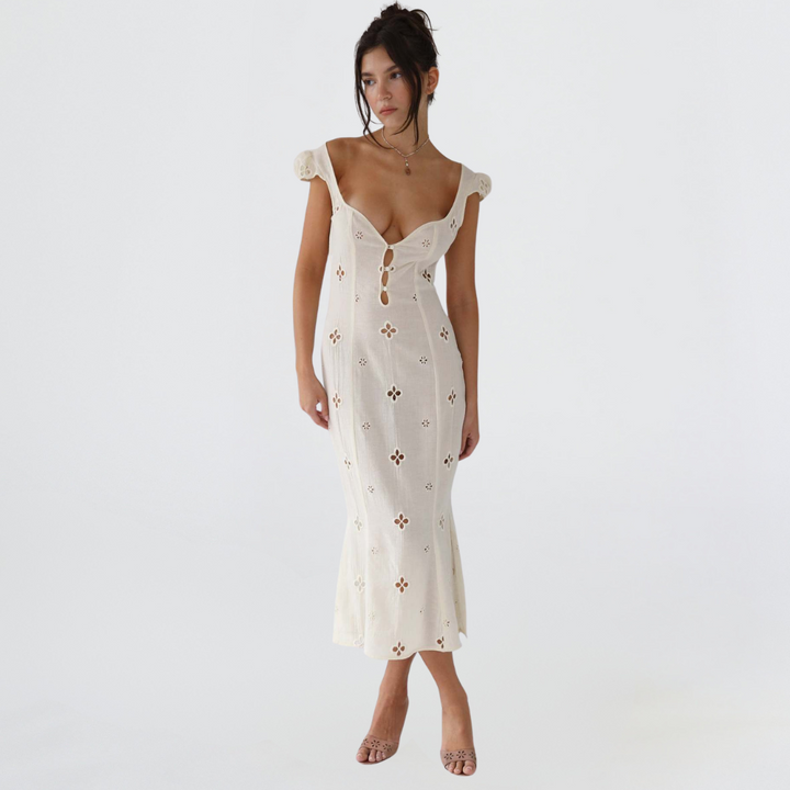 Amalia | Damen Hochzeitsgast Midi Kleid