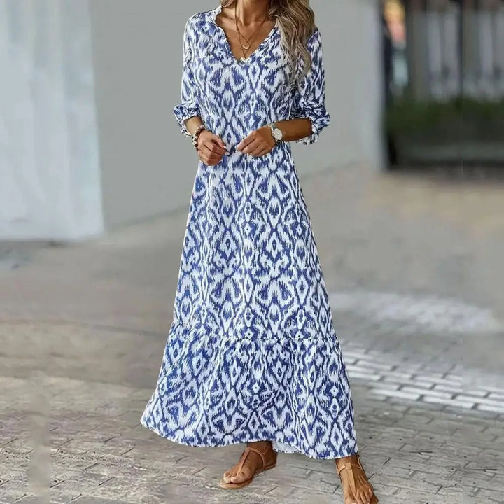 Valeriana | Damen Sommer Elegant Geschnittenes Maxi Kleid