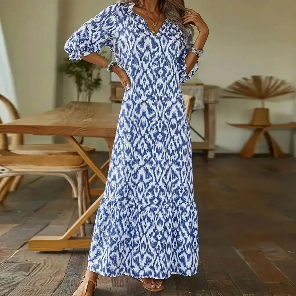 Valeriana | Damen Sommer Elegant Geschnittenes Maxi Kleid