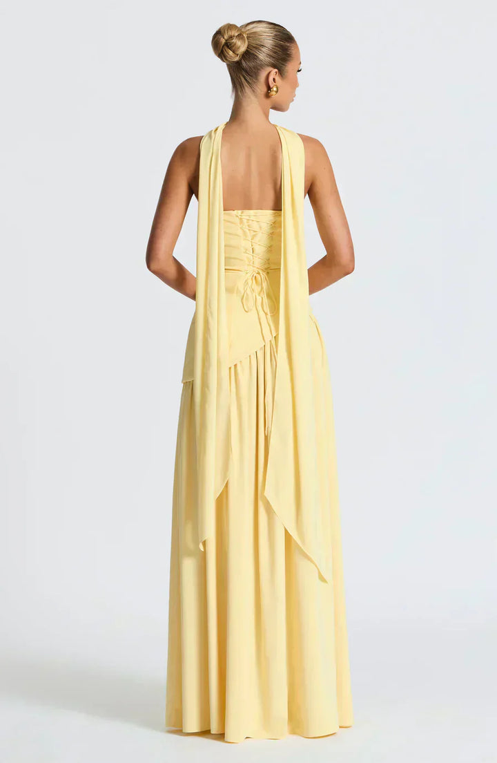 Chelsea | Damen Hochzeitsgastkleid Asymmetrisches Maxikleid