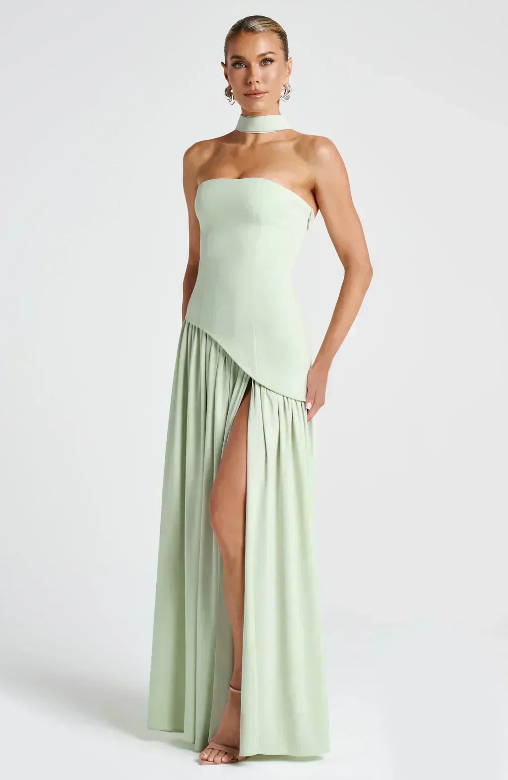 Chelsea | Damen Hochzeitsgastkleid Asymmetrisches Maxikleid